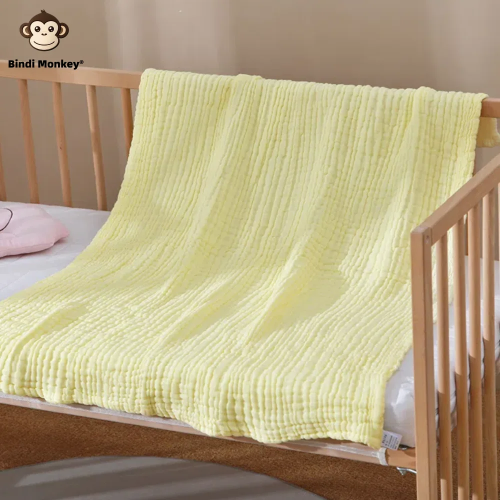 Six Layers of Pure Cotton Gauze Solid Color Bath Towel Soft Skin Absorbent 105*105cm bath towel cotton towel square towel