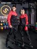 Sauna Suit Women Gym Clothing Set Men Pullover Hoodies Tops Running Fitness Exercise Sportswear Weight Loss Sweating Sports Suit 1