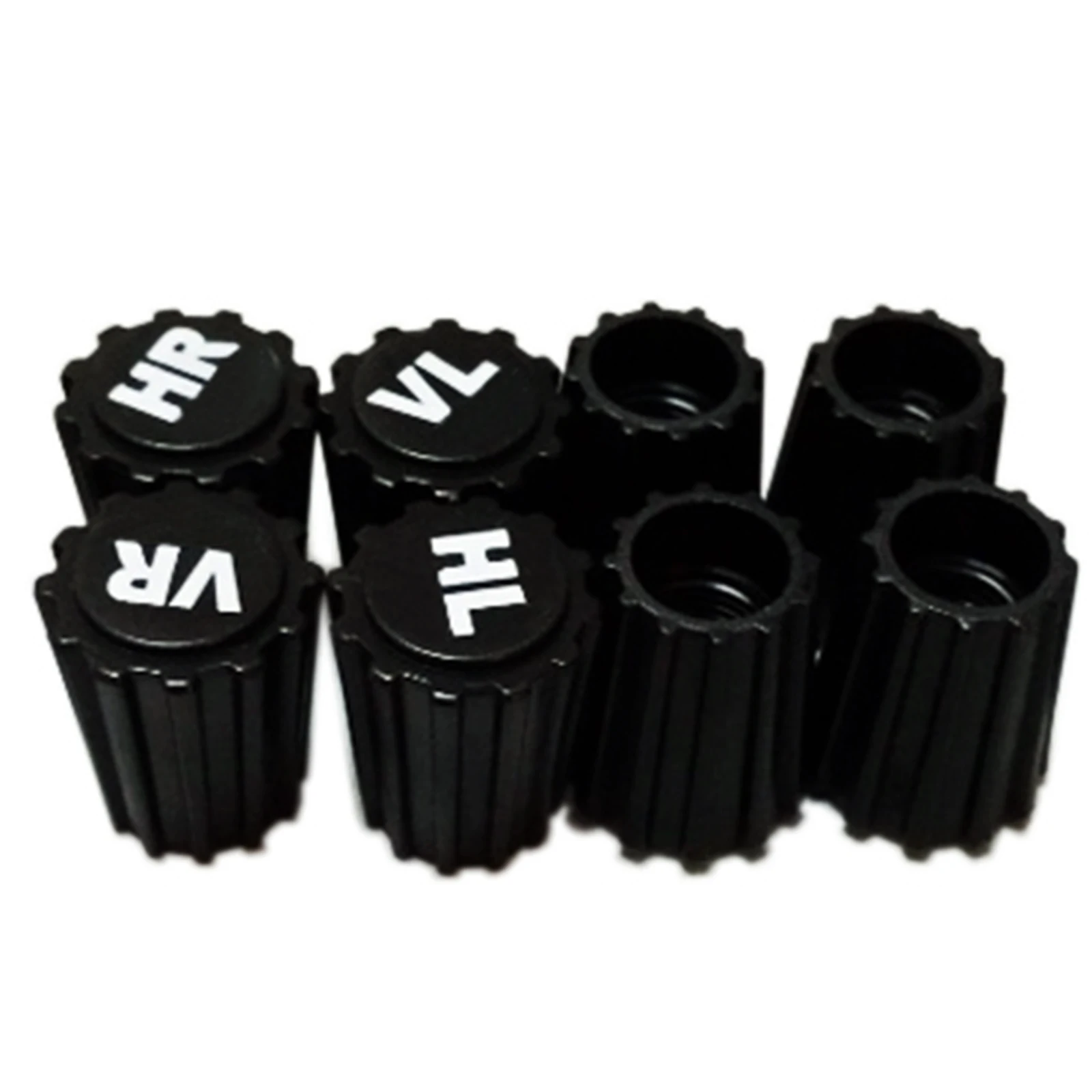 

ATsafepro 8 Pcs Tyre Tire Valve Stem Dust Caps Dustproof Wheel Air Valve Cover with VR VL HR HL Printing 8V1 US Schrader ABS