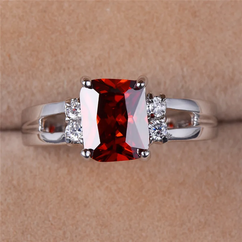 Female Crystal Zircon Stone Engagement Ring Wedding Jewelry For Women crystal rings,engagement rings,zircon rings,stone rings,fashion rings,fashion ring,wedding rings,finger rings