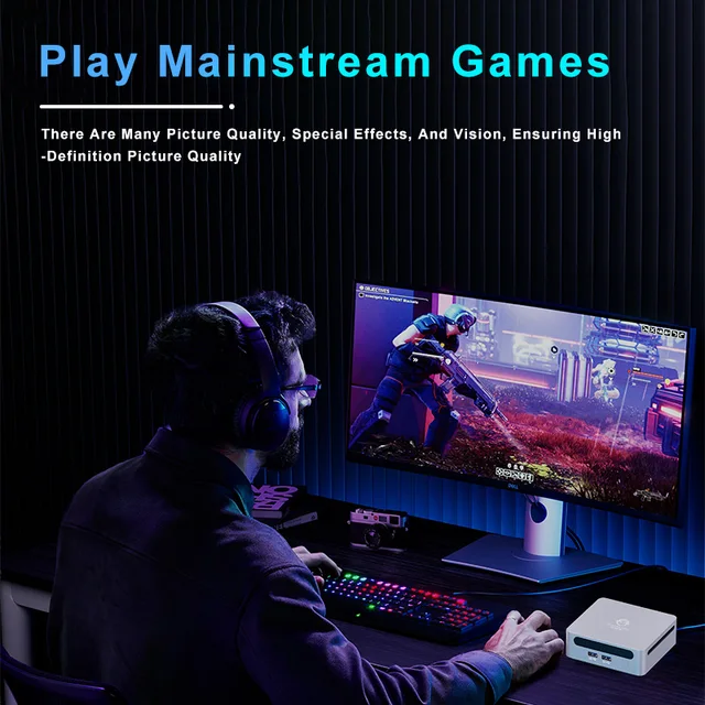 GenMachine AMD Ryzen 7 5800U Windows 11 Ryzen MINI PC DDR4 16/32GB 256/512GB SSD WIFI6 RTL8852, BT5.2 ordinateur de jeu bricolage 2