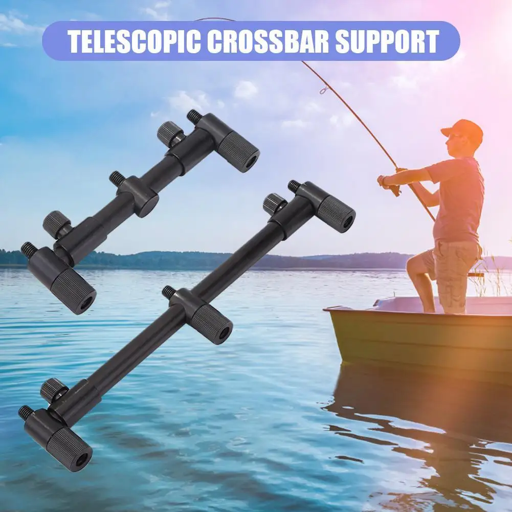 Metal Fishing Rod Bite Alarms Holder Adjustable Carp Fish Pole Buzz Bar Stand for Outdoor Fishing Portable Accessories