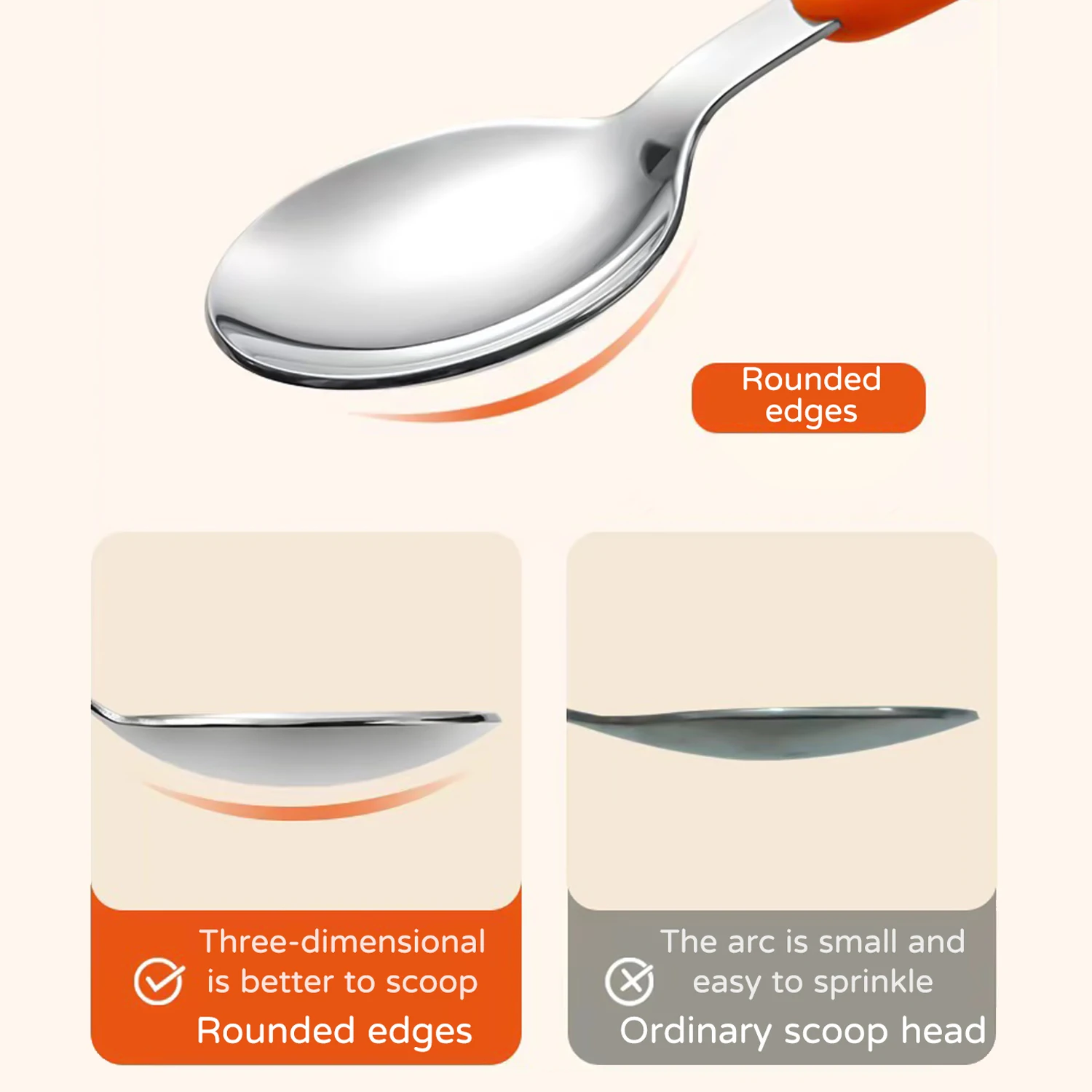 Baby Tableware Set Creative cartoon radish children's cutlery set stainless steel spoon fork plastic handle portable children's tableware