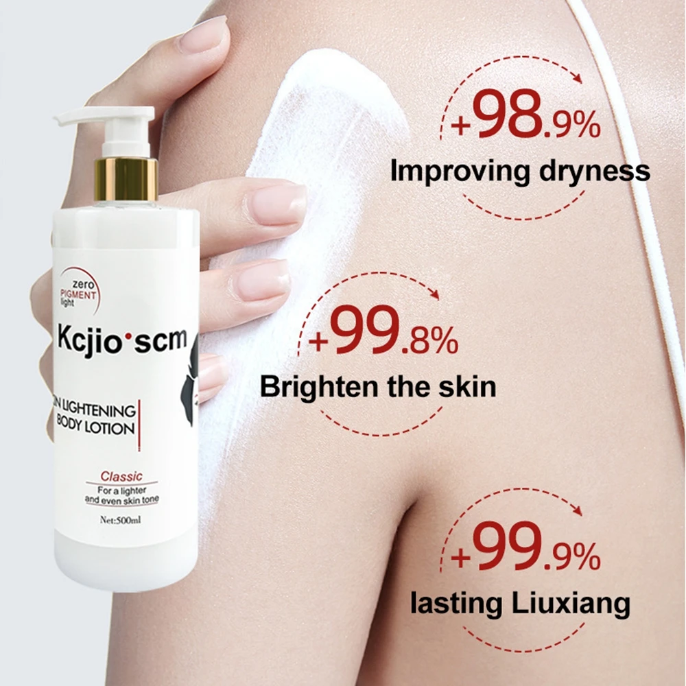 500ml Kojicf Dark skin Lightening Body Lotion  Whitening Cream For Skin Care Moisturizing for Even Skin Tone 3