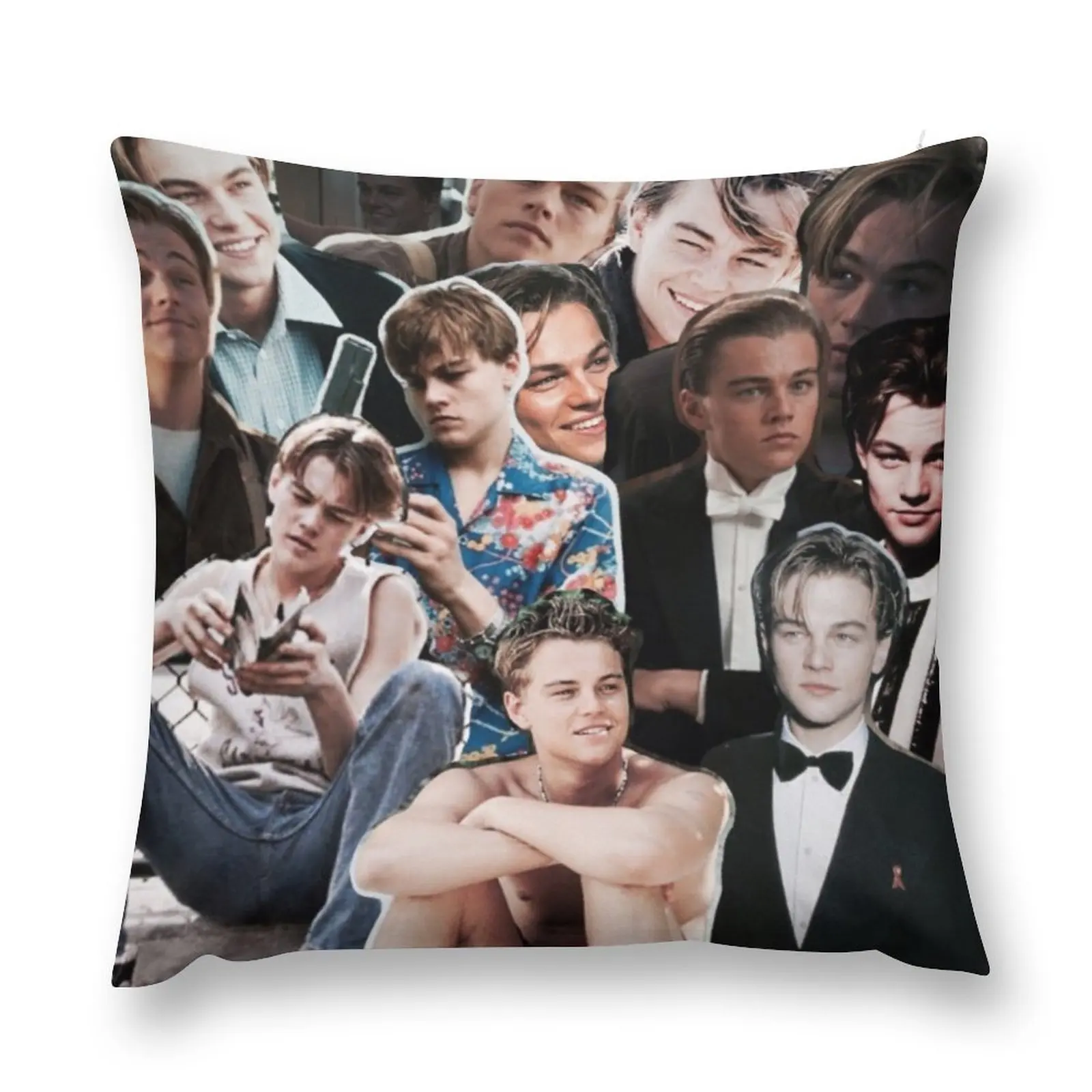 

Leonardo Dicaprio Collage Throw Pillow Pillowcases Bed Cushions Decorative Cushion Cover Luxury Pillow Cover