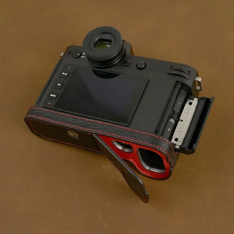 本革は手作り カメラケース LEICA ライカ SL2用 Leica Q2 Leather half Case | The best ever ready case for