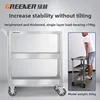 Heavy Duty Stainless Steel Tool Cart with Three Layer Toolbox and Multi-Functional Rack for Auto Repair Parts 3