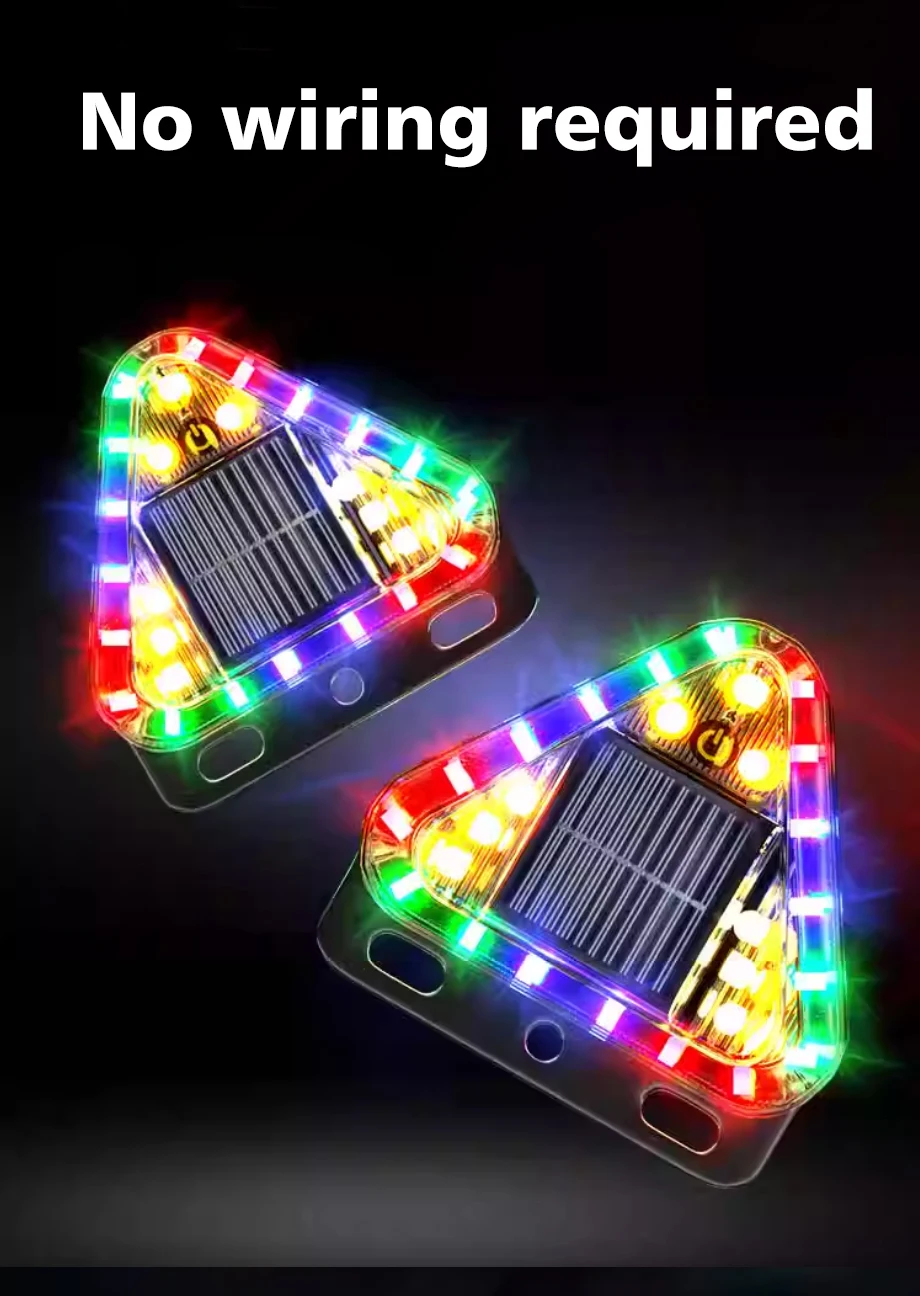 Solarbetriebene Heckkollisionswarnung für LKWs, Blinklichter für Nachtparken, LED-Blinklichter mit starkem Licht – Detail 5