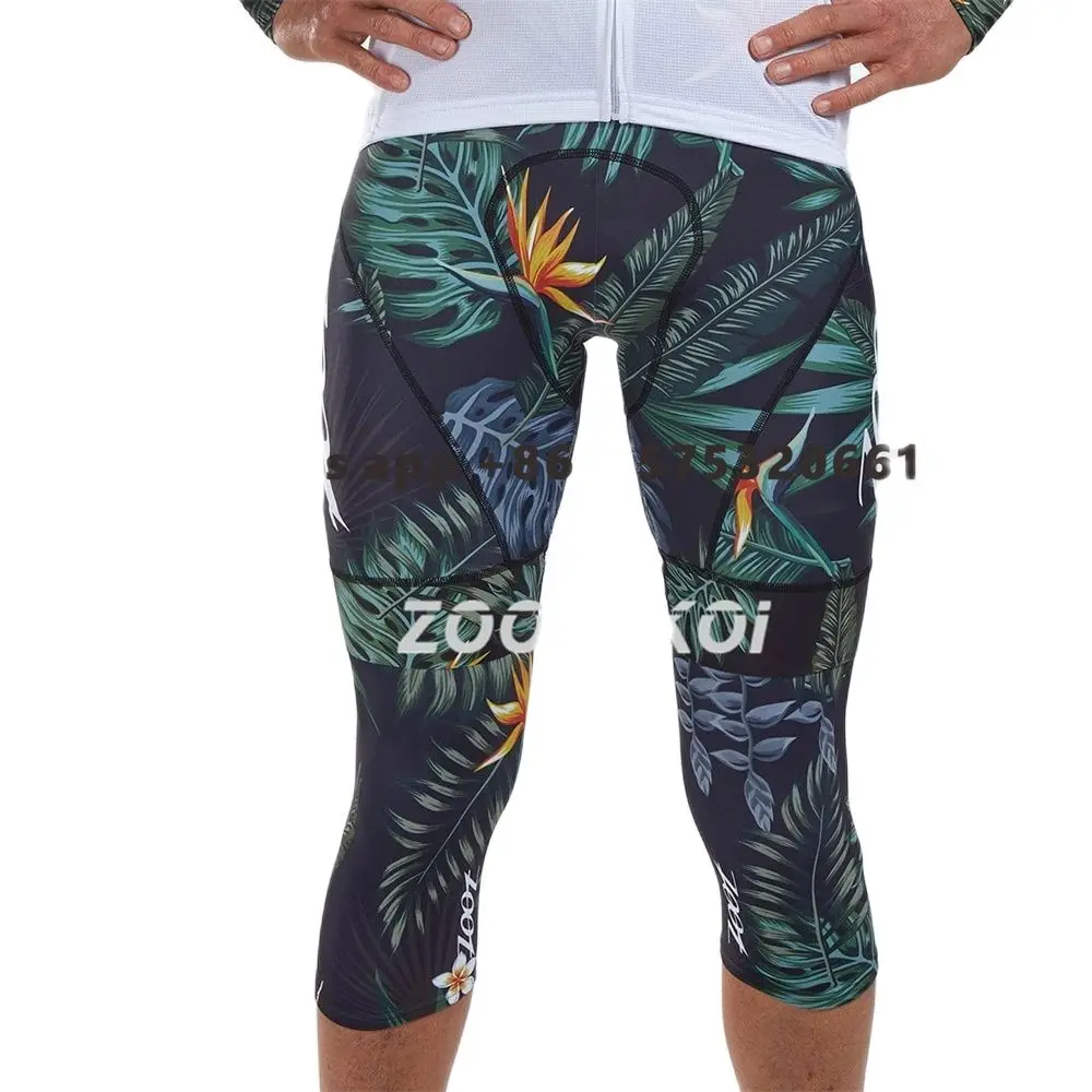 

zootekoi Men cycling 3/4 knee pad bib shorts professional riding cushion bike pro team ciclismo cycling bib tights summer shorts