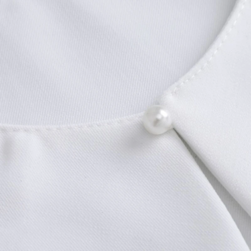 Elegant White Faux Collar Scarf Shawl Accessory