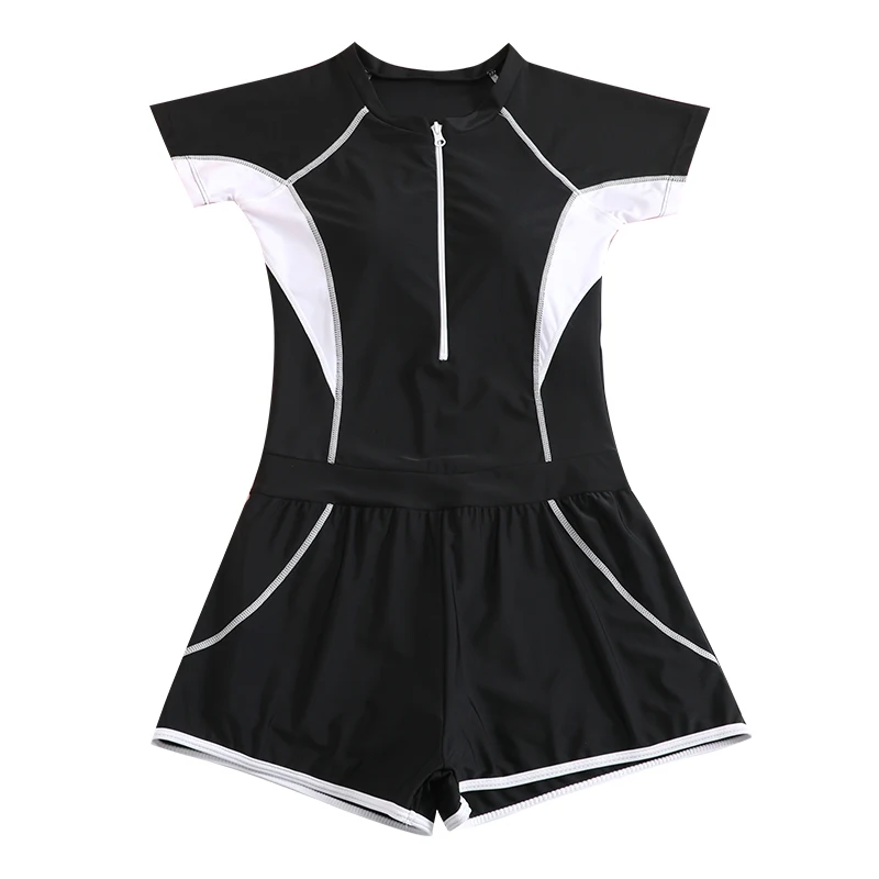 여아용 원피스 반팔 수영복, 파란색 핑크 단색, 16 세 학생, 패딩 비치 웨어, 속건성 어린이 목욕 세트