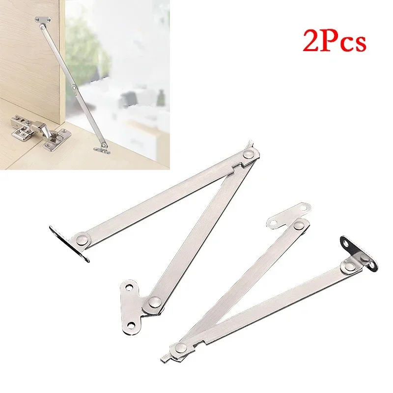 Description Picture 2 of item2Pcs Stainless Steel Furniture Cabinet Door Folding Pull Rod Movable Lift Up Support Rods Hinge