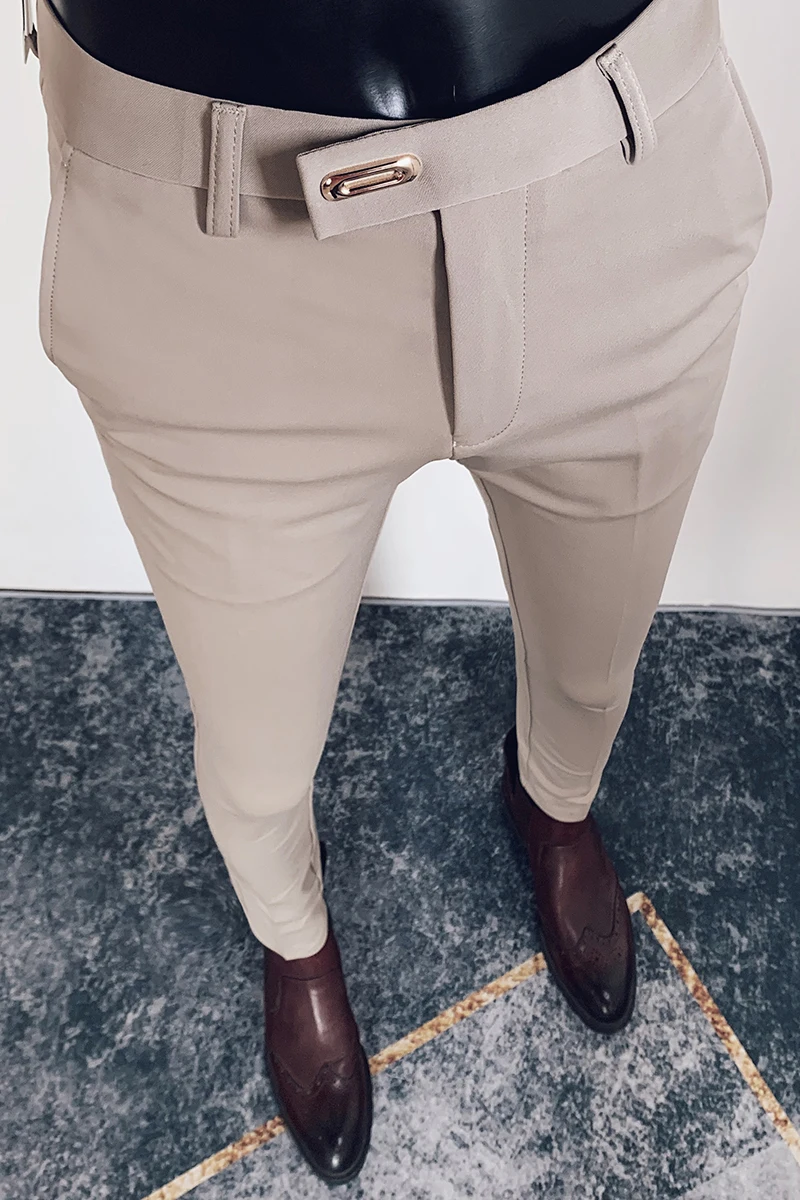Spring Summer Men Casual Business Formal Pants Slim Fit Solid Color Formal Office Social Trousers Men's Wedding Party Suit Pant business pants suit pants men pants