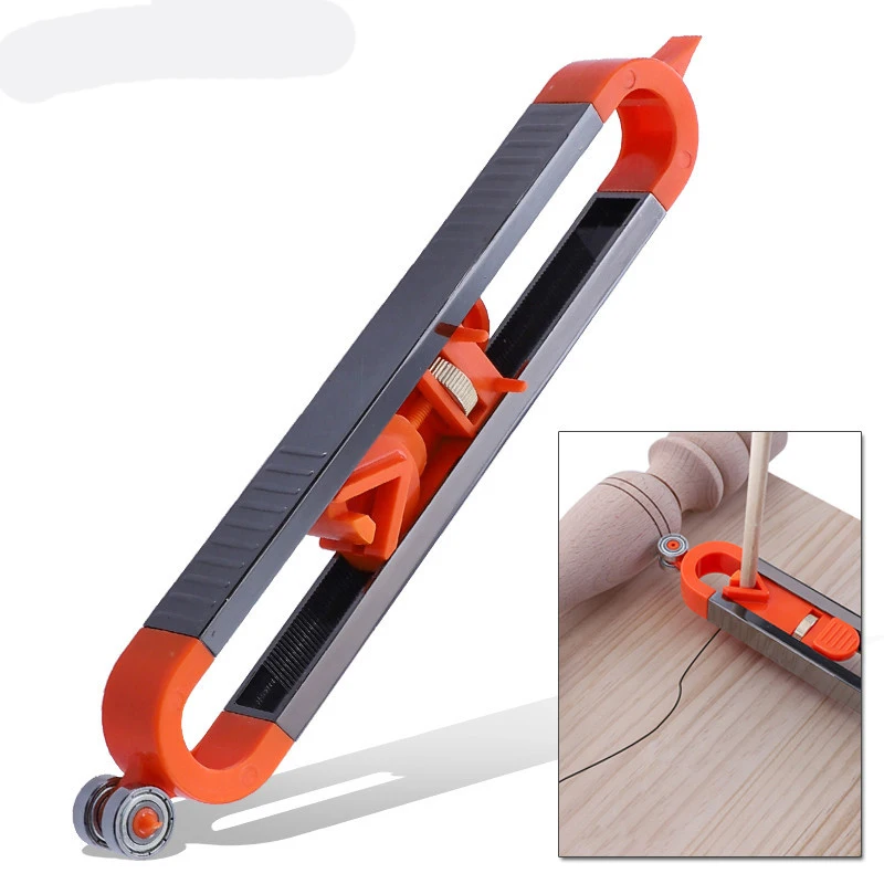 잠금 장치가 있는 프로파일 스크라이빙 눈금자, 조정 가능한 불규칙 라디안 프로파일 복사기, 정확한 목공 측정 도구 세트