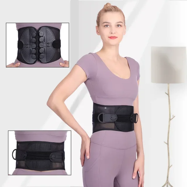 New Double Pull Waist Brace Back Lumbar Support Corset Woman Man Waist Trimmer Belt Injury Muscle Posture Corrector Belt 3