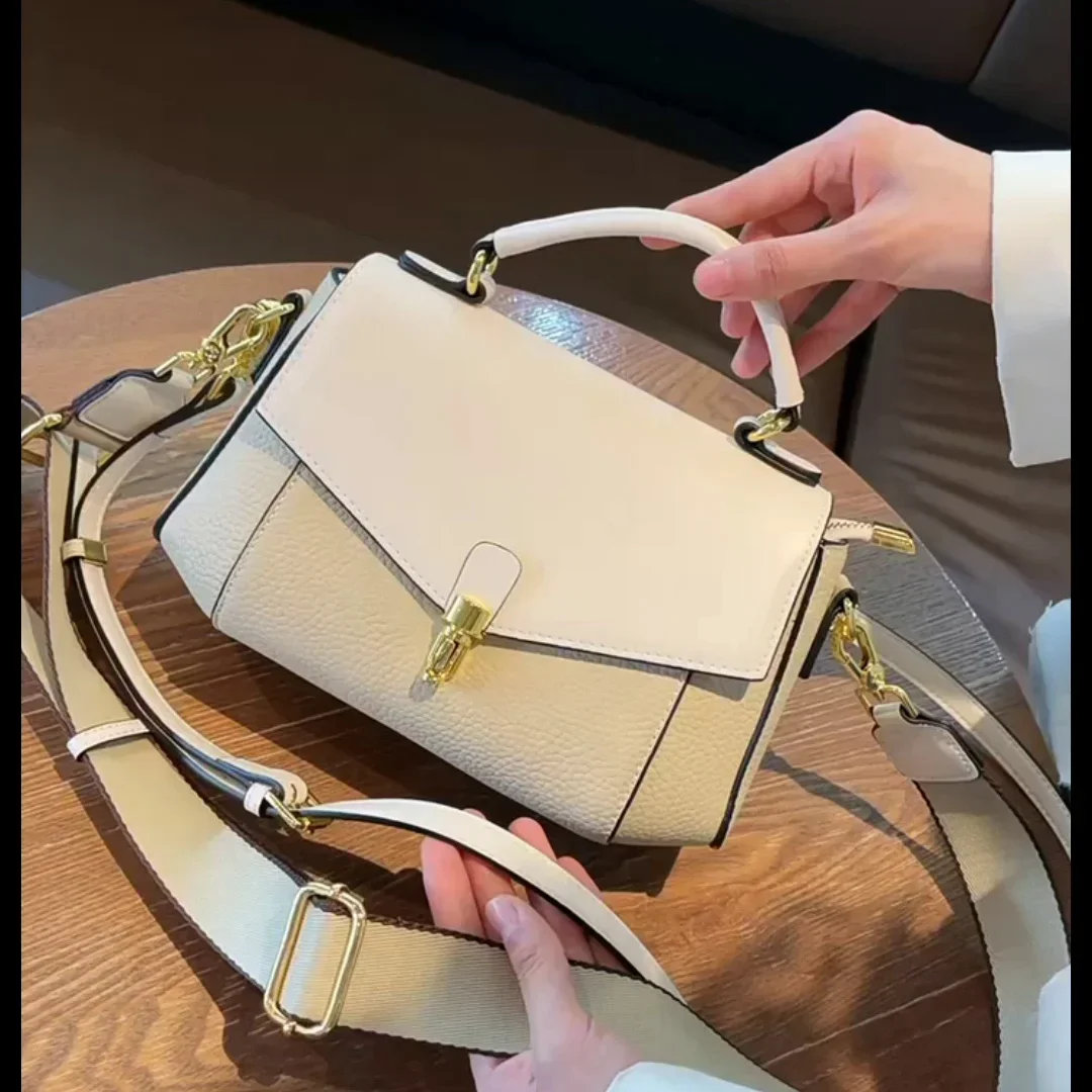 Women's Genuine Leather Bag New Trendy All-match Messenger Shoulder Bag Ladies Fashion First Layer Cowhide Handbag High Quality