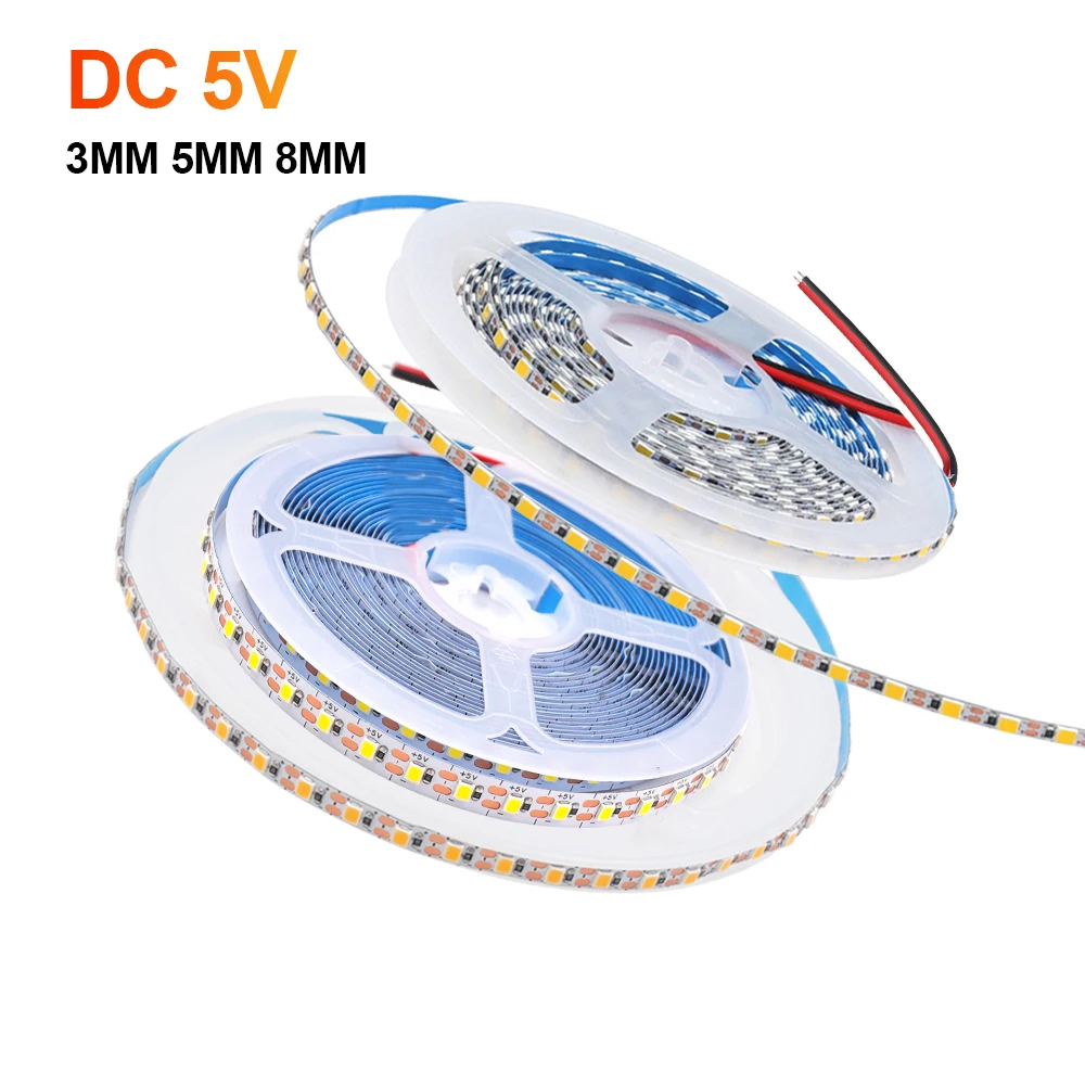 5V 3mm 5mm 8mm PCB LED Strip Light S92c4659be7eb40d7beb1abef8d12b06ea