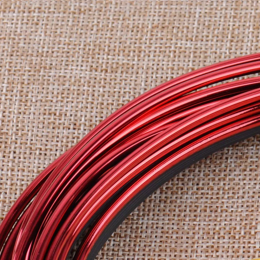 Car Trim Strip Electroplated Red DIY Interior Decoration Door Sticker Moulding Strip Trim Line Red 5 Meter car stickers car door stickers