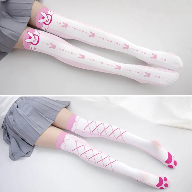 Game Dva Cosplay Socks for Women cosplay costume