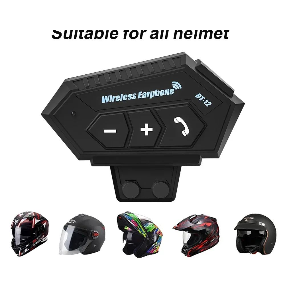 Motorcycle Helmet Headset Bluetooth Wireless Handsfree Stereo Music Player Speaker Headphone Support Auto Manual Call