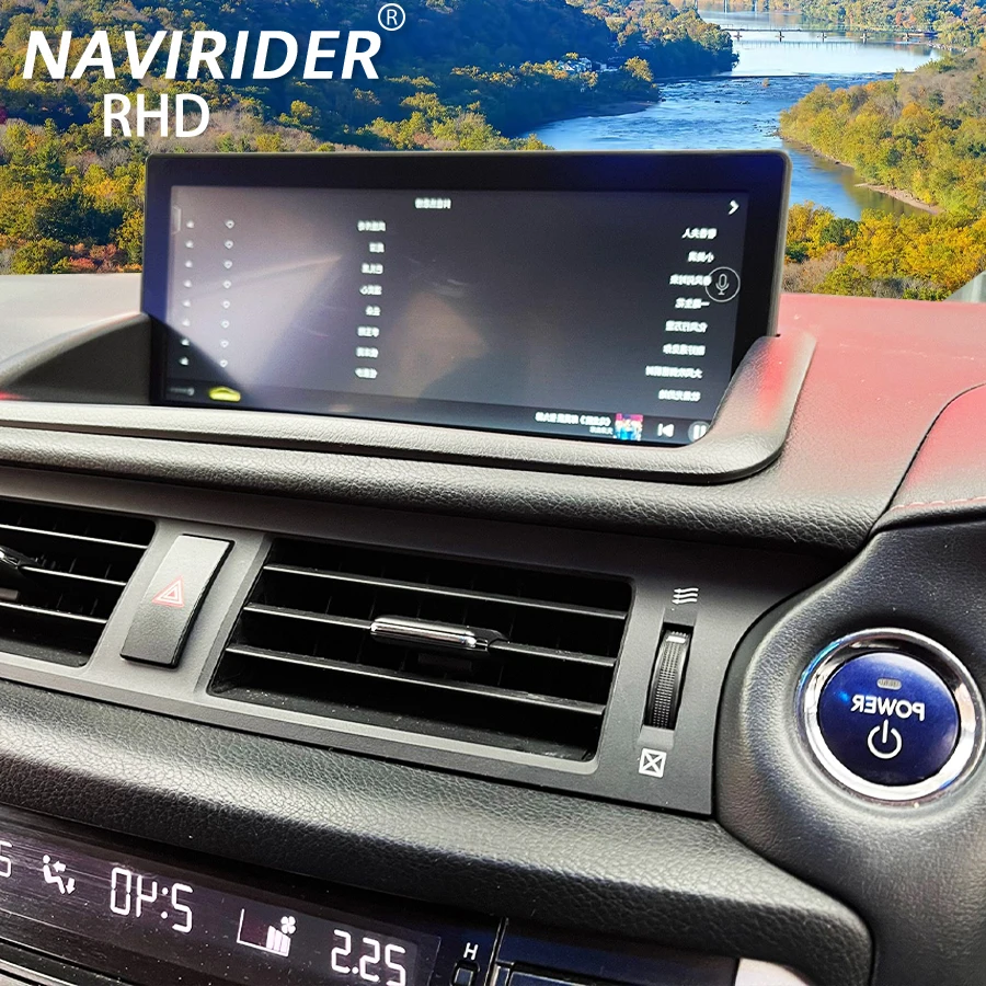 Pantalla estéreo RHD Android 14 Navirider 10,25 ''BT Carplay para Lexus CT CT200 CT200h 2011-2019 Qled Navi reproductor de vídeo Multimedia 1