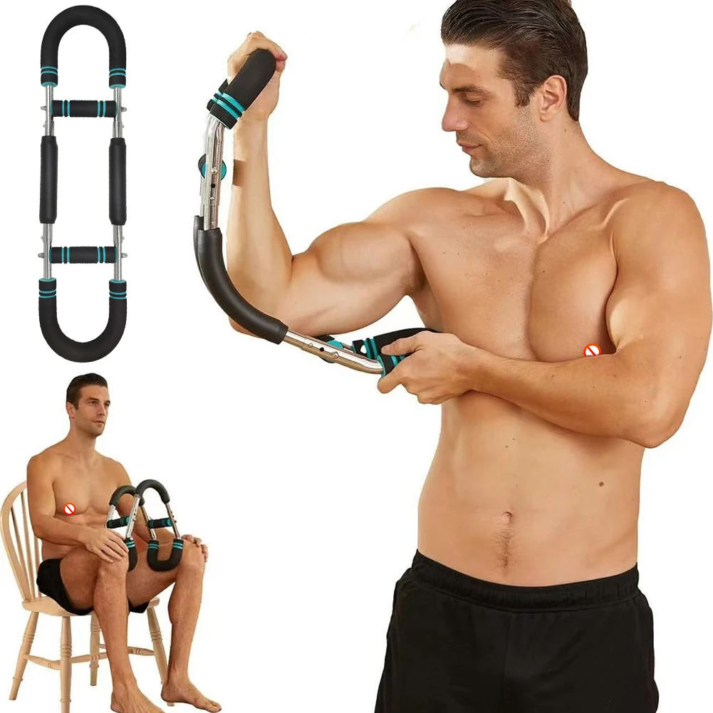 Twister Arm Trainer Adjustable Chest Workout Equipment U-Shaped Power Twist Arm Trainer Spring Resistance Home Fitness Equipment