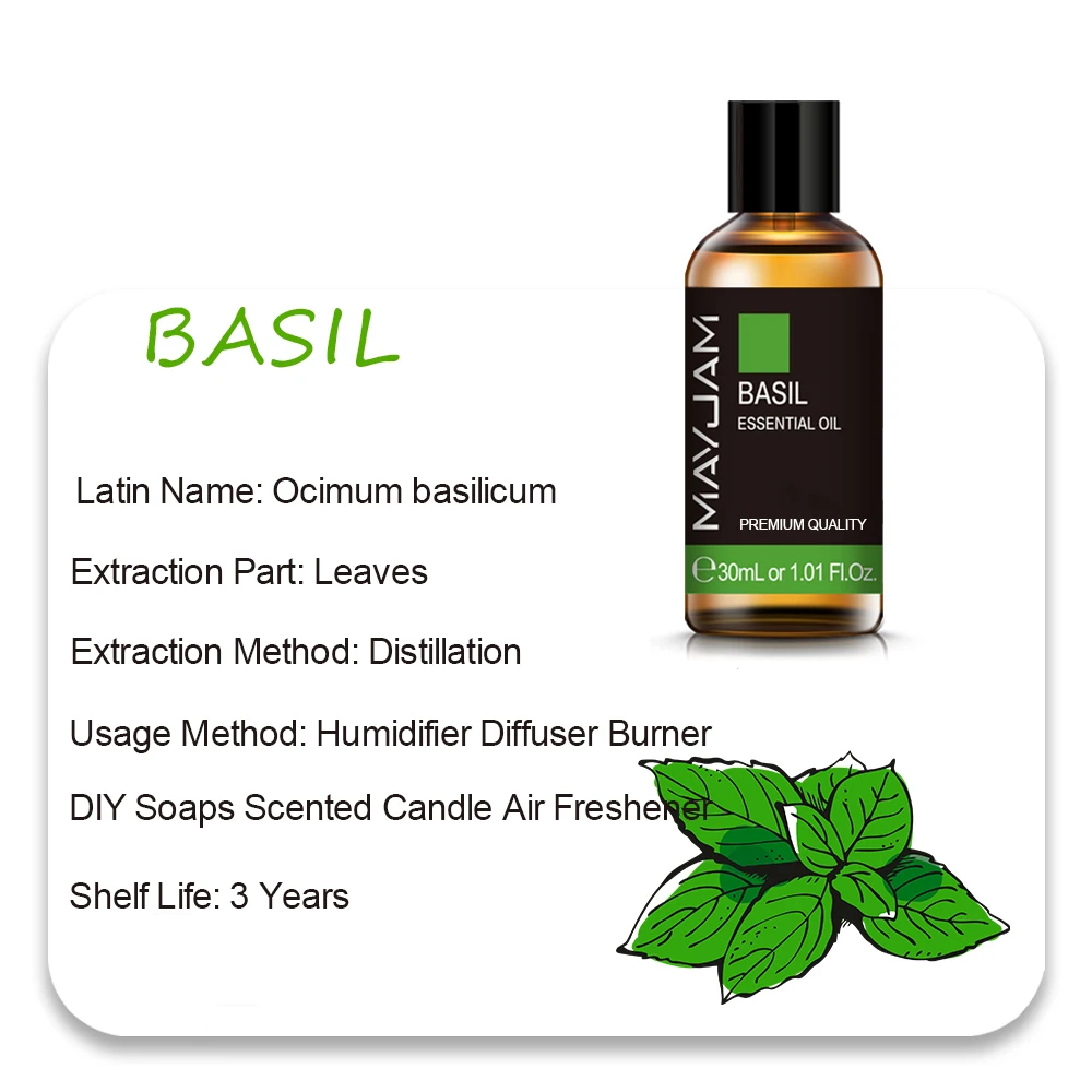 MAYJAM Essential Oils - Aromatic Bliss Collection: Lavender, Jasmine, Eucalyptus, Ylang Ylang, Vanilla, and Tea Tree