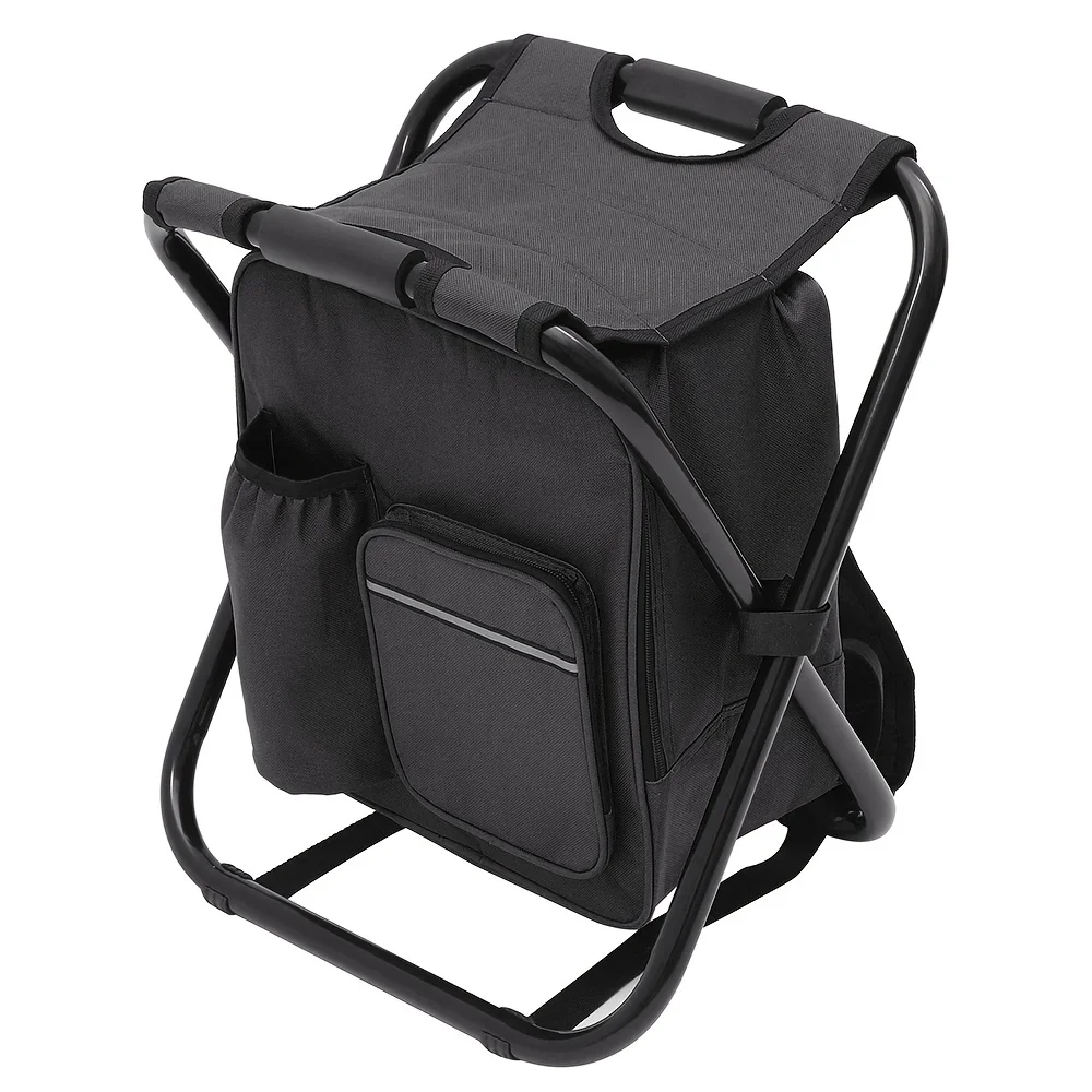 

Camping Fishing Chair Bag Foldable Picnic Bench with Cooler Backpack Bag Waterproof Hiking Fishing Stool Collapsible Storage Bag