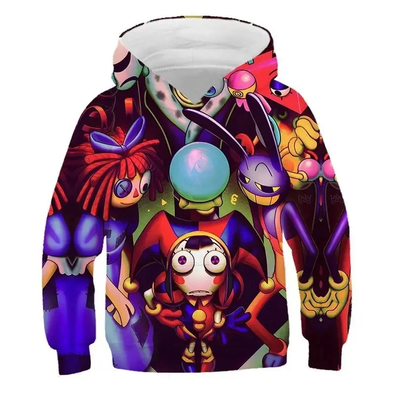 

The Amazing Digital Circus Anime Hoodie For Men Children Kids Pullovers Sweatshirts Streetwear Tracksuit Men Cartoon Clothes
