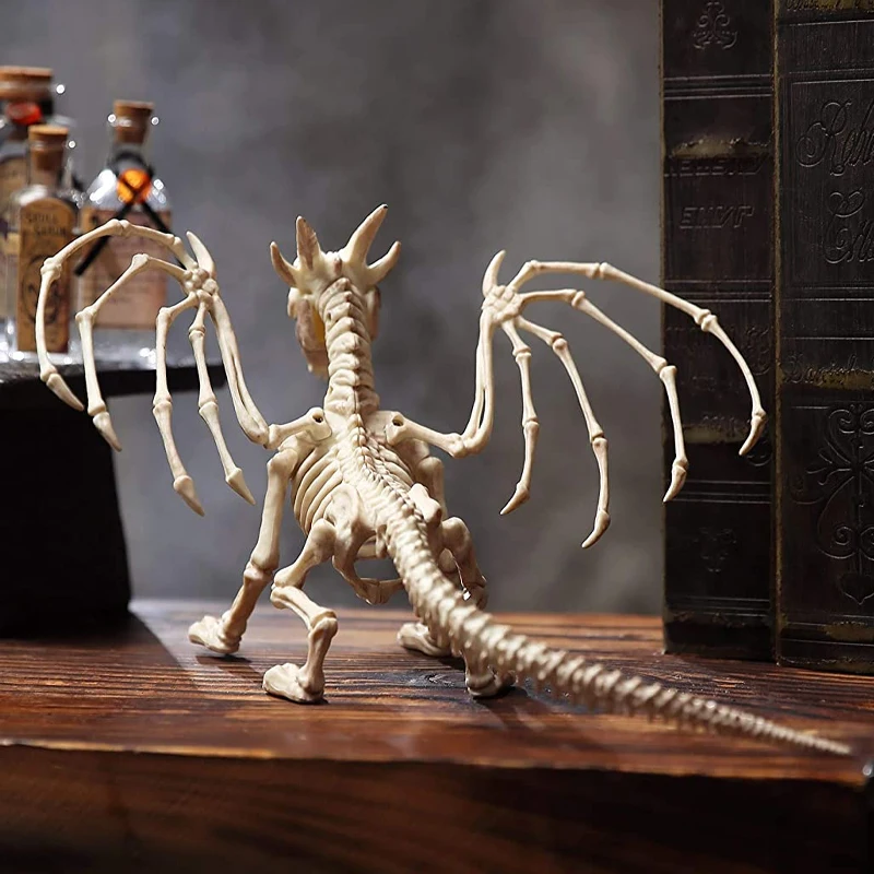 ハロウィーンの装飾動物の骨格骨ドラゴン不気味なカラス猫犬コブラ骨の
