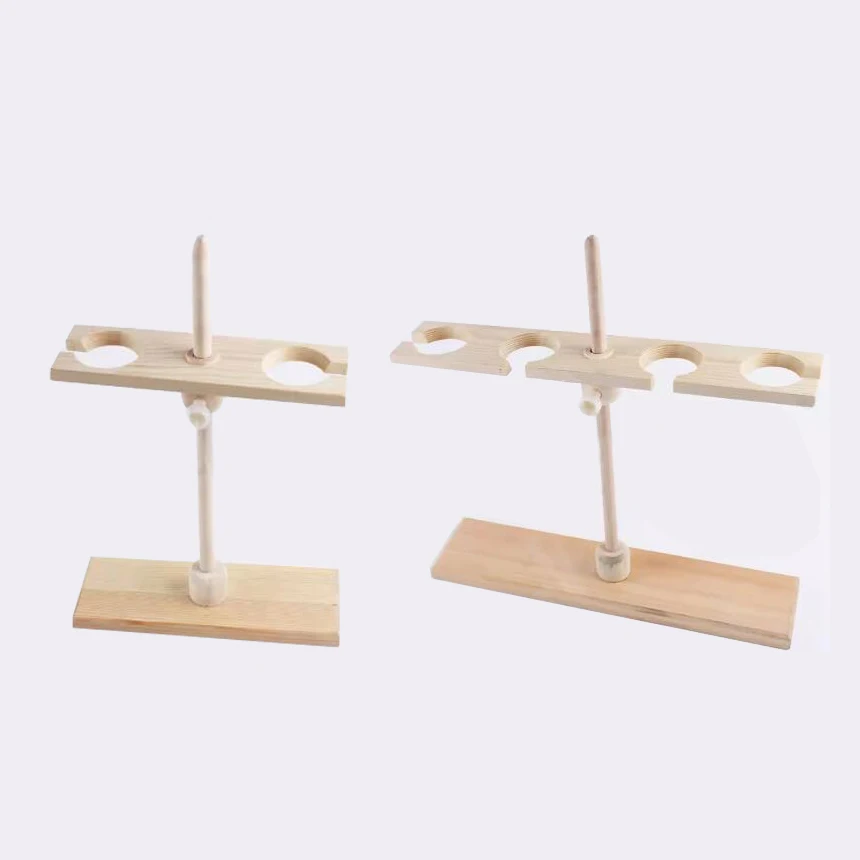 

2/4 Positons 250ml Separatory Funnel Laboratory Wood Wooden Adjustable Rack Stand Holder Stand