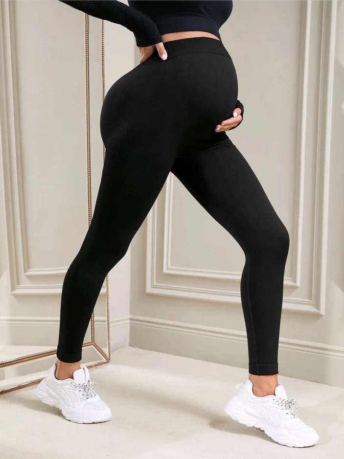 High Waist pregnancy Leggings Skinny Maternity clothes for pregnant women Belly Support Knitted Leggins Body Shaper Trousers for maternity leggings,women leggings
