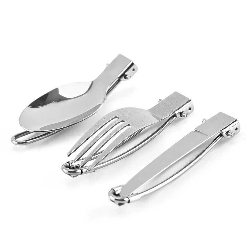 Cookware Backpack Spork Fork Stainless Steel Fold Knife Utensil Spoon Set Combo Picnic Camp Cutlery Tableware Flatware