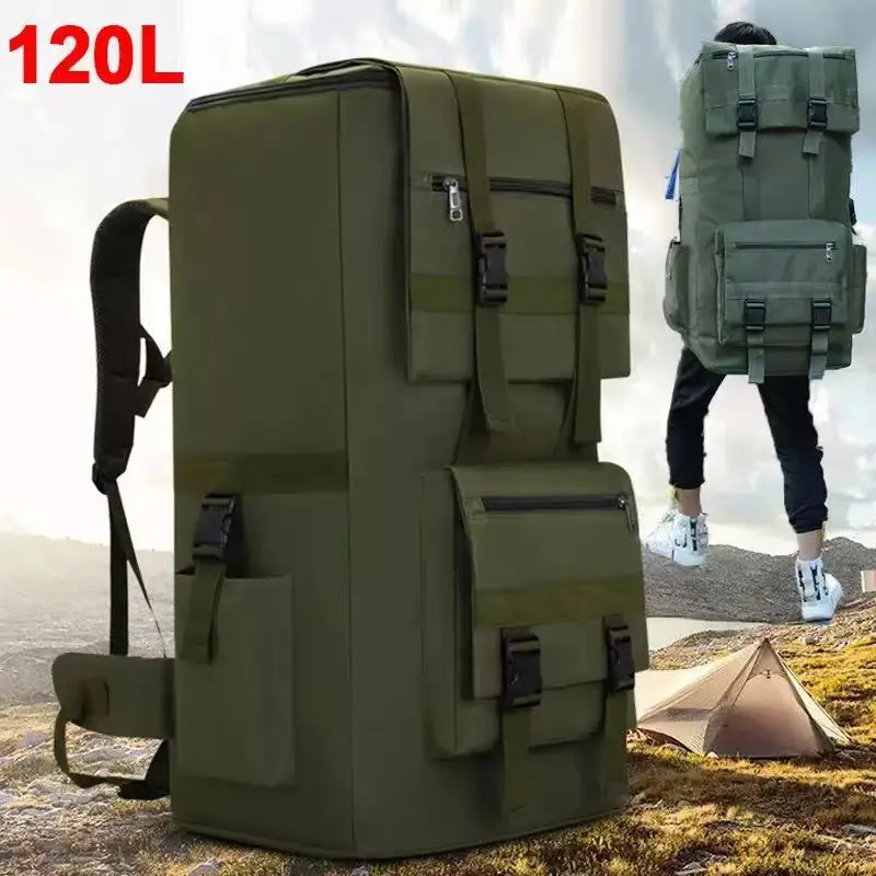 

120L Men Hiking Bag Camping Backpack Large Outdoor Climbing Trekking Travel Tactical Bags Luggage Bag Military Shoulder