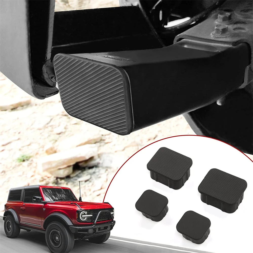 

​Crash Bar End Caps Front Axle Plug For Ford Bronco Accessories 2021 2022 2/4-Door Black Rubber Stopper Cover Protection