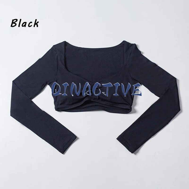 Women's Long Sleeve Crop Top Yoga Workout Shirt – Activewear Fitness Apparel