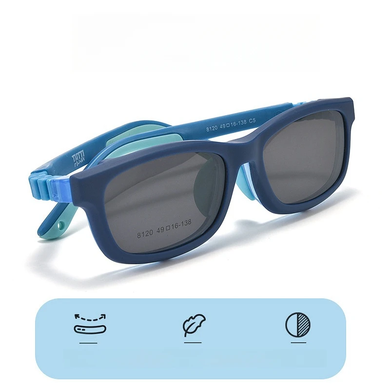Kids Glasses YIMARUILI New Fashion Children's Polarized Clip-On Glasses Optical Prescription Frames Boy And Girl 8120ET kids glasses optical spectacle frames