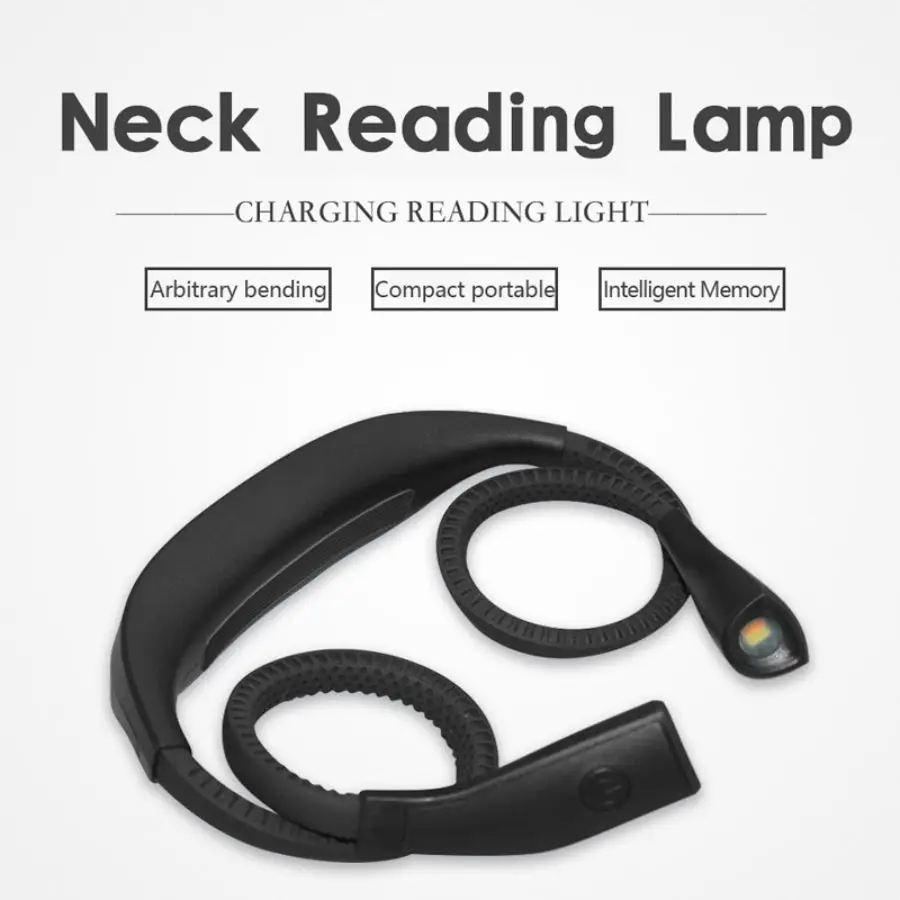 MARPOU-recarregável LED Neck Light, Leitura na cama, Bendable Book Lights, Neck Lamp, 3 Modos, Night Light, Tricô, Costura