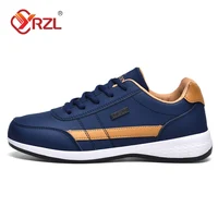 YRZL Men Shoes Spring Autumn Waterproof Walking Sneakers Leisure Male Leather Sports Shoes Non-Slip Footwear Tennis for Men 2