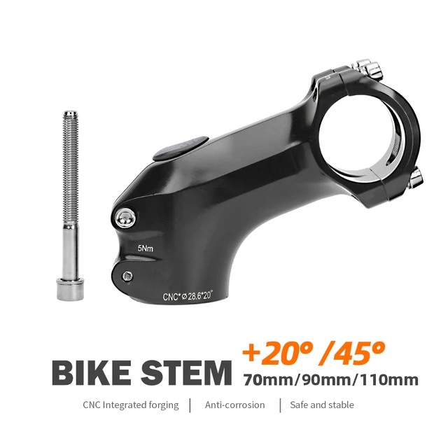 45 Degree Stem Riser Bike Stem 45 Degree 90mm Bicycle Handlebar
