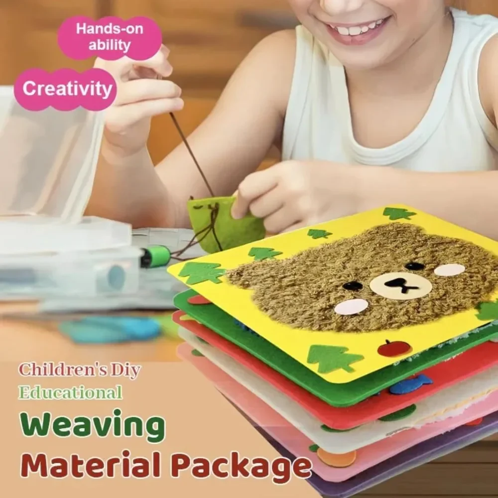 DIY Embroidery Doll Set Cartoon Animal Sewing Craft Kit