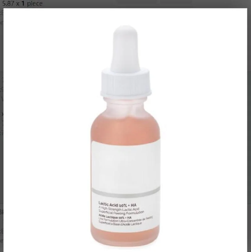 

Original Lactic Acid 10% + HA High-Strength Lactic Acid Superficial Peeling Formulation Reduce Acne Pores Face Serum 30ML