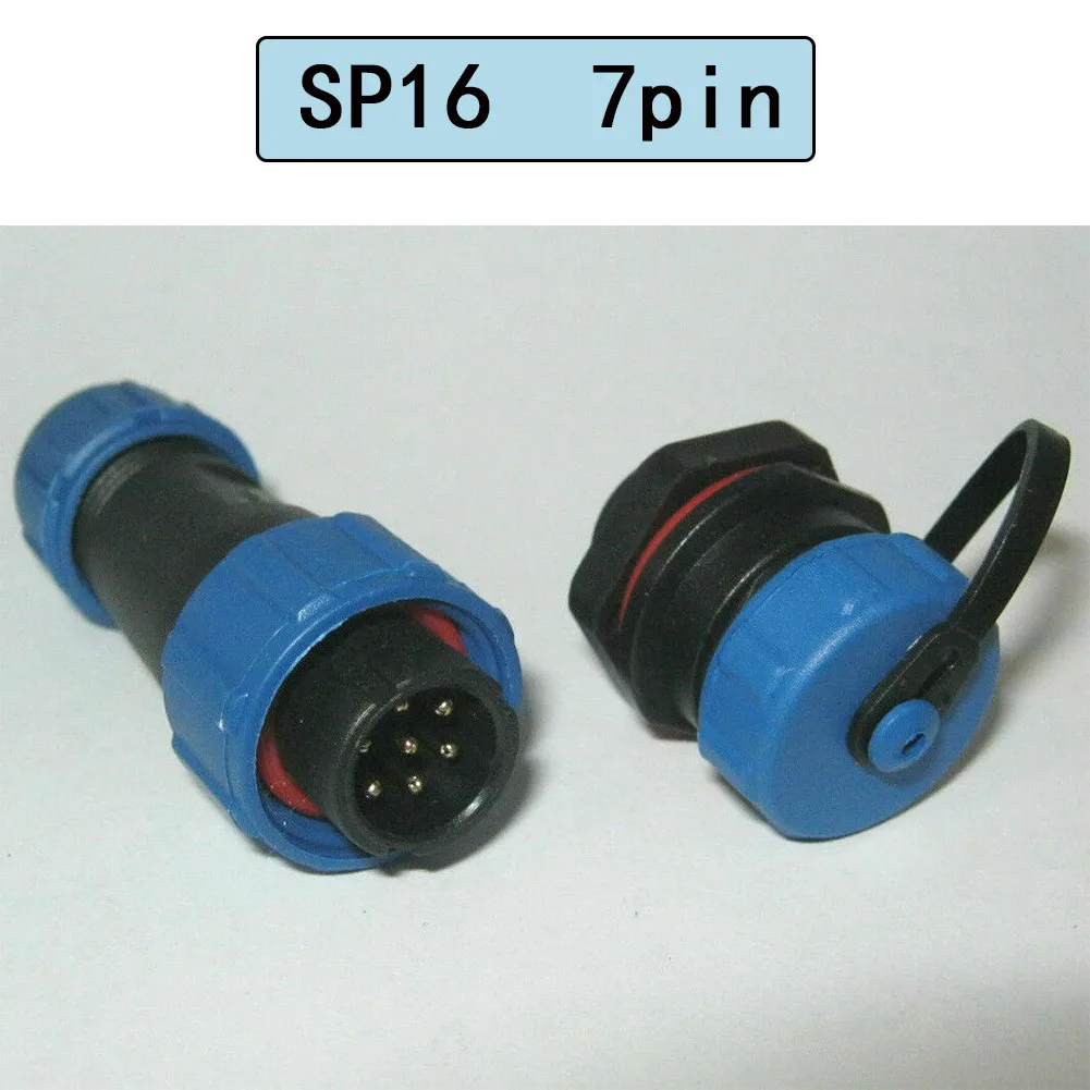 SP16 Waterproof Circular Socket Connector IP68 Rated with 2 to 9 Pins Essential for Low Frequency Applications
