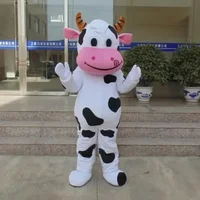 Cosplay Dairy cow Milk cows Cartoon character costume Mascot Costume Advertising Ceremony Fancy Dress Party Animal carnival prop 1