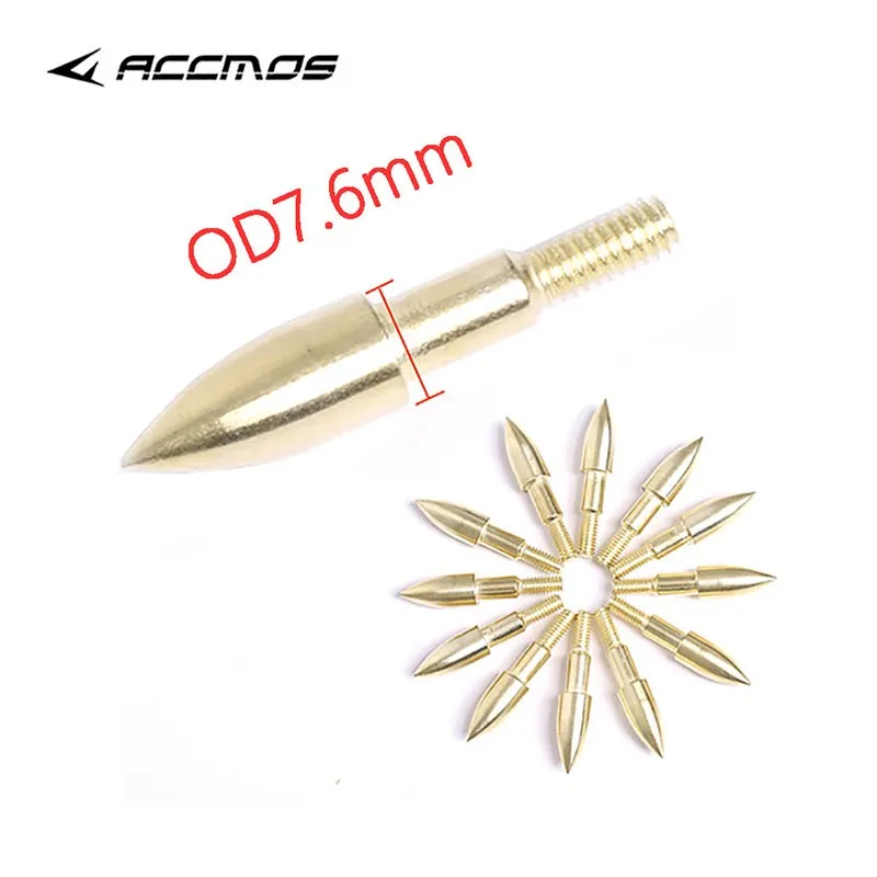 100 Grain Target Point Archery Broadhead Gold Arrow Head Arrow