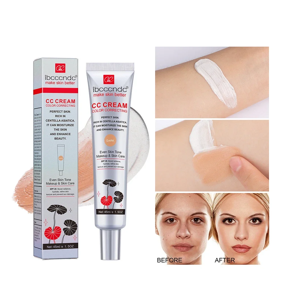 CC Cream Ibcccndc Centella Asiatica CC Cream Invisible Pores Concealer Long-lasting Moisturizing Brightening Before Makeup Priming