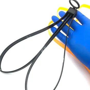 Doppio flessibile Zip Tie Polsino Flex Restrizioni Manette Restrizioni usa e getta Fascette per cavi in nylon autobloccanti Fascette per cavi usa e getta