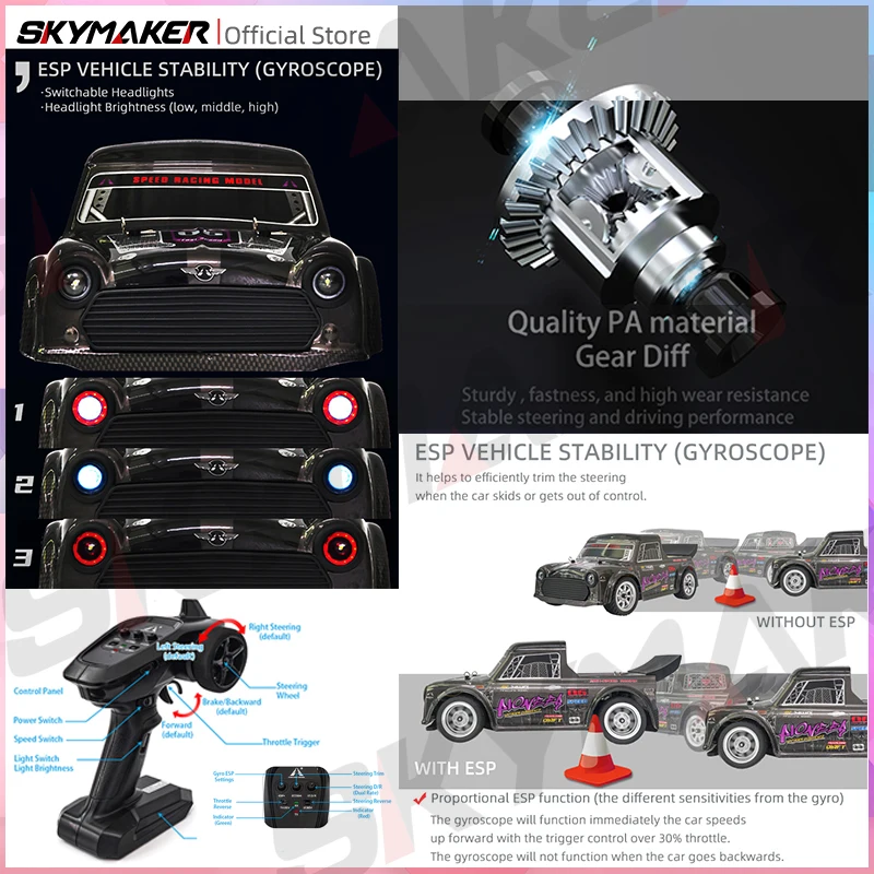 SG1607 SG1605 SG1606 UD1607 UD1608 Pro 1/16 RC Car High Speed 2.4G Brushless 4WD Drift Remote Control Racing Car toys For Boys 5