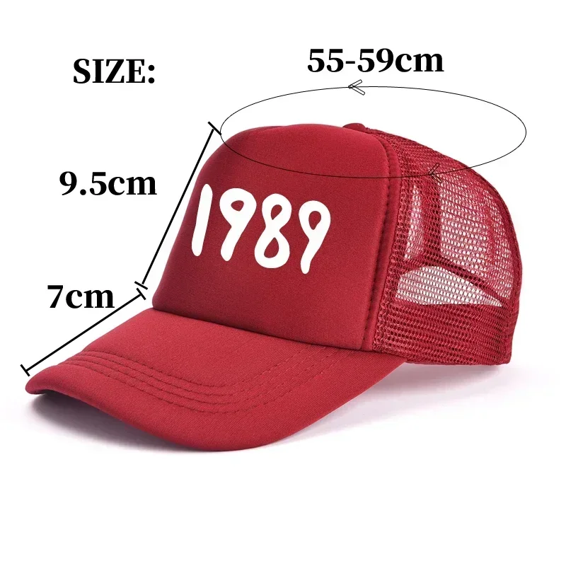 Wholesale Hot Selling 1989 Print Dad Hat Men Fashion Baseball Caps Retro Trucker  Hat Unisex Gifts Mesh Cap From Fans Party Hat 5