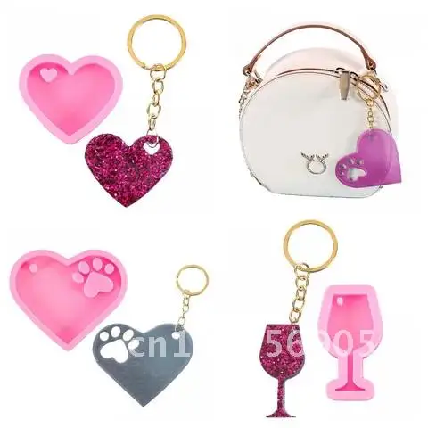 

Mother's Day Mother-child Mother-Daughter Keychain Pendant Decoration Silicone Mold Keychains Mould 1set DIY Epoxy Resin Mold